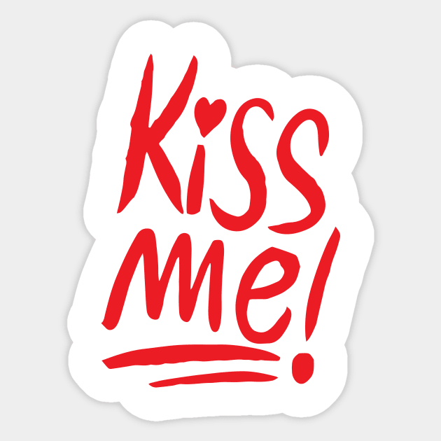 Kiss Me Sticker by JevLavigne